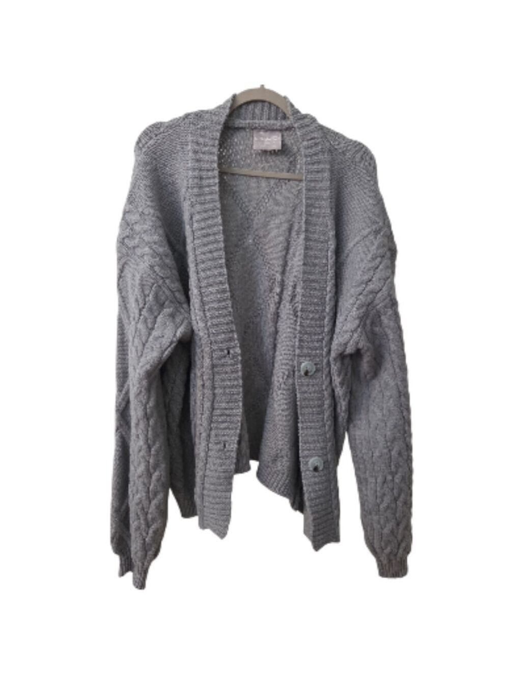 Taylor Swift Gray Cable Knit Cardigan The Tortured Poets Department 3XL 4XL - Picture 6 of 9